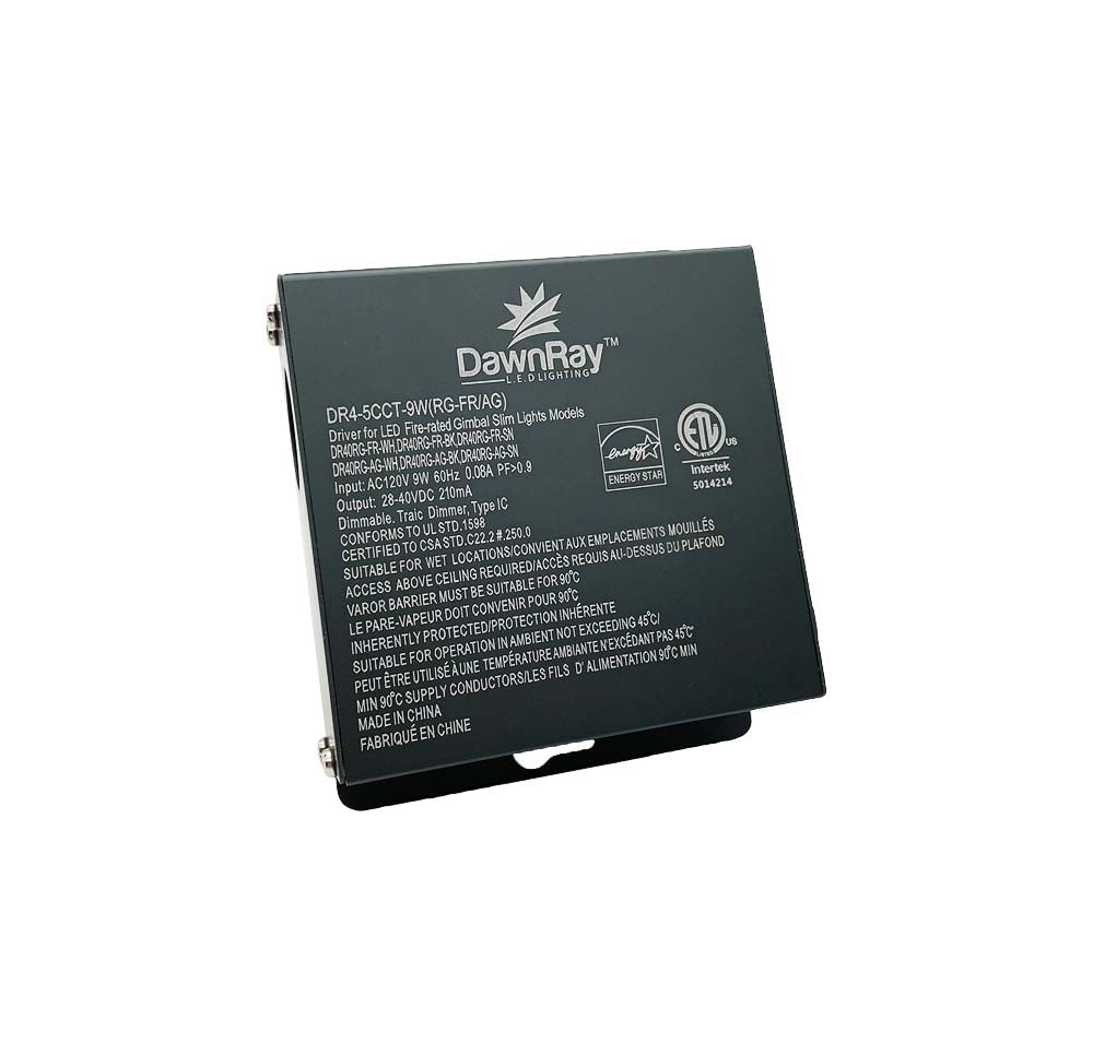 DawnRay DR40RG-AG 4-inch anti-glare 5CCT gimbal recessed light