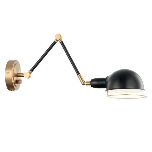 Matteo Lighting Blare S00721AGBK wall sconce