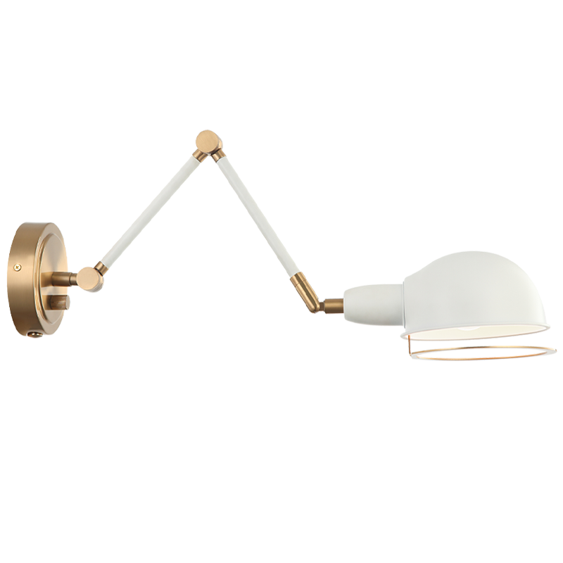 Matteo Lighting Blare S00721AGWH wall sconce