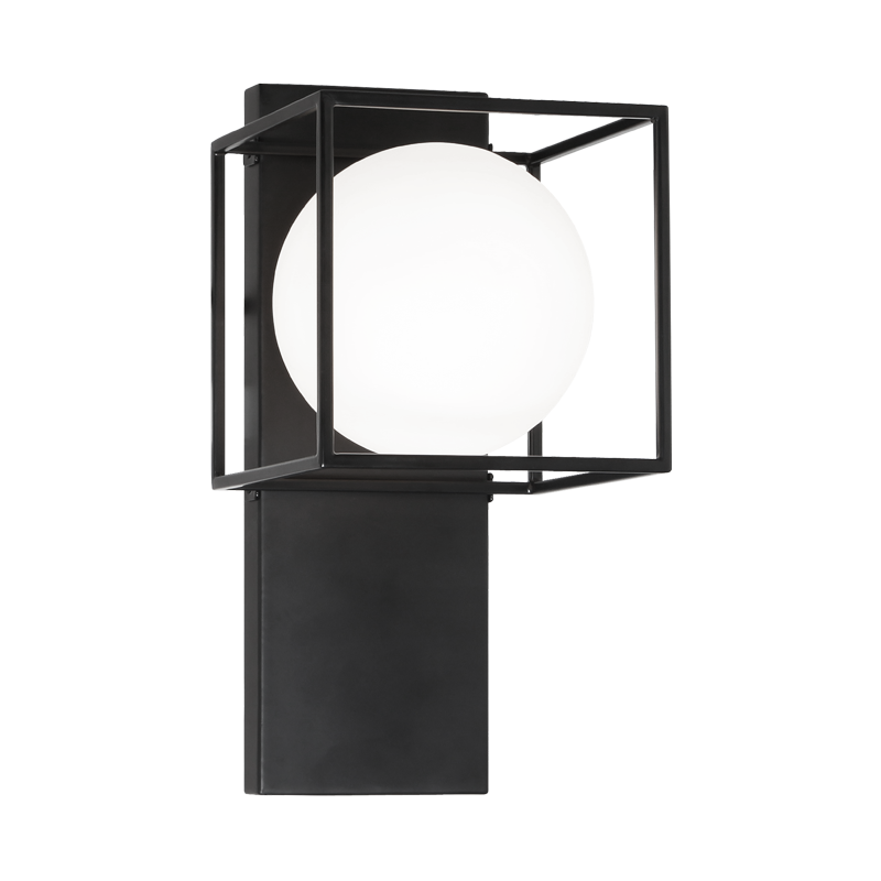 Matteo Lighting Squircle S03801BK Black Wall Sconce