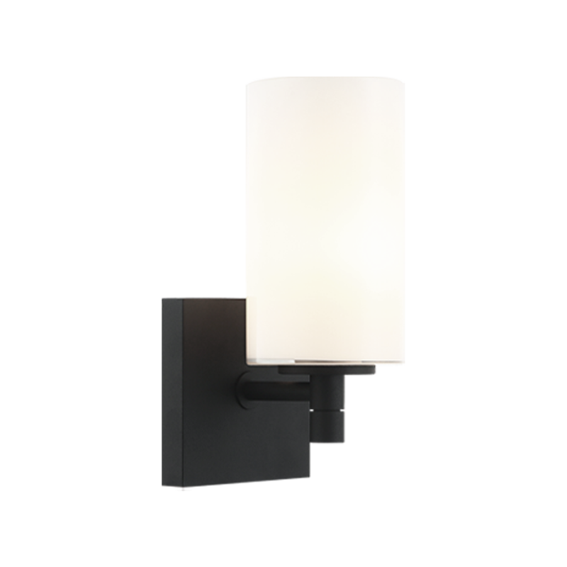 Matteo Lighting Candela S04901MBOP Matte Black Opal Wall Sconce