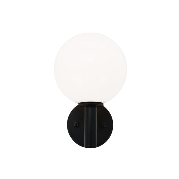 Matteo Lighting Cosmo S06001BKOP Black Opal Glass Wall Sconce