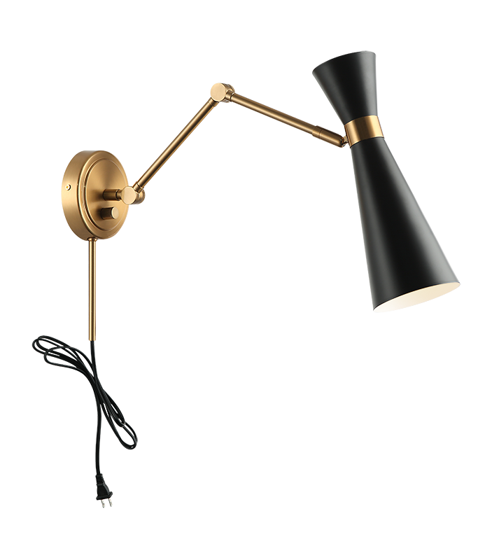 Matteo Lighting Blaze S09621AGBK wall sconce