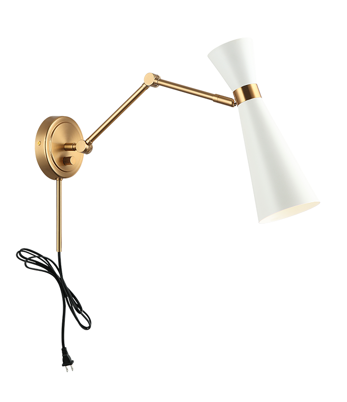 Matteo Lighting Blaze S09621AGWH wall sconce