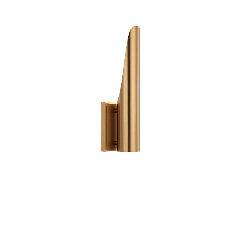 Matteo Lighting Stylus W32401AG Aged Gold Brass Wall Sconce