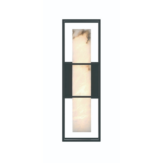 Eurofase Blakley 16 inch outdoor wall sconce Black with alabaster