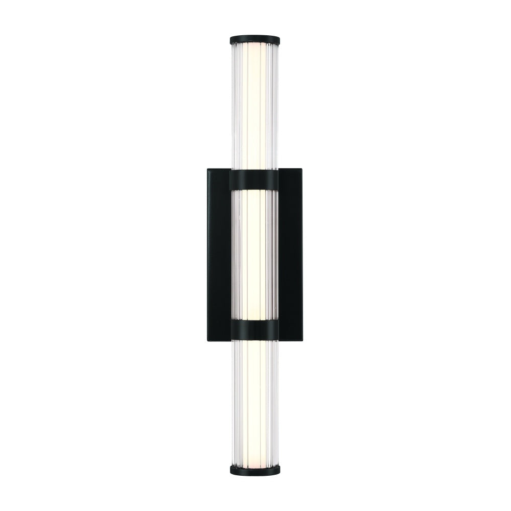 Eurofase Fayton 21 inch outdoor wall sconce Black with clear glass