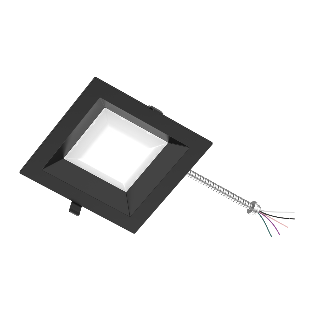 Reno ZETA 8 inch square commercial downlight black