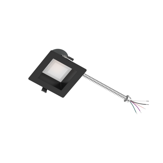 Reno ZETA 4 inch square commercial downlight black