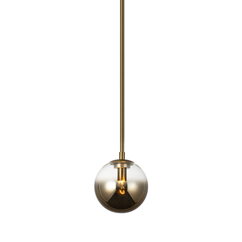 Matteo Lighting Averley C70701AGAG pendant in Aged Gold Brass with gradient gold glass