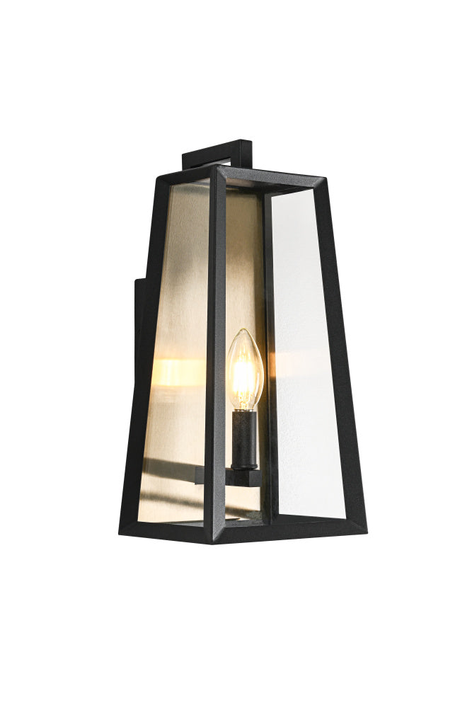 Matteo Lighting Aviv E22101MB outdoor wall lantern in Matte Black