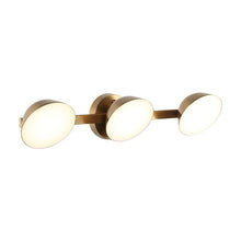 Load image into Gallery viewer, Matteo Lighting Emerson LED vanity light in Aged Gold Brass