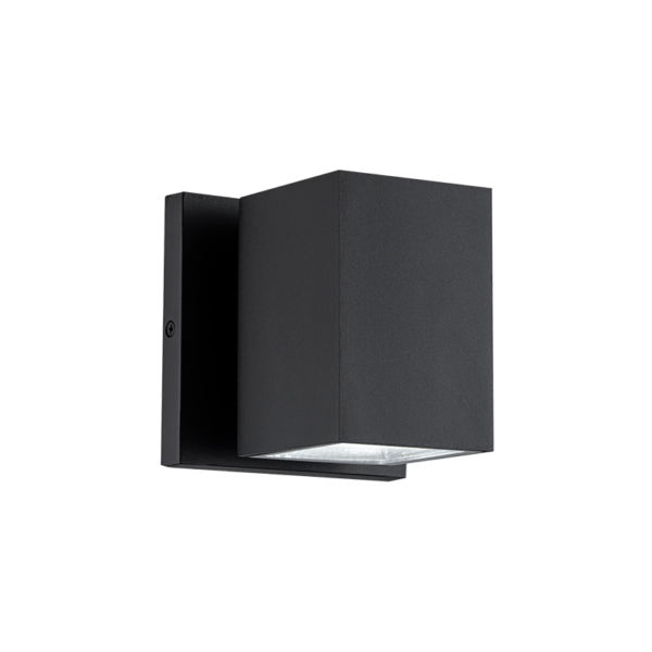 Matteo Lighting Kubular E20601MB outdoor LED wall sconce in Matte Black