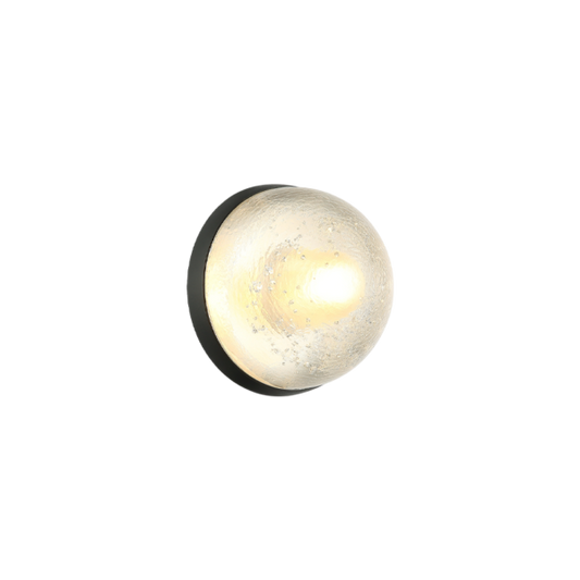 Matteo Lighting Misty WX33101MB wall sconce in Matte Black with bubble glass