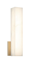 Load image into Gallery viewer, Matteo Lighting Muro vanity light in Champagne Gold with Spanish Alabaster