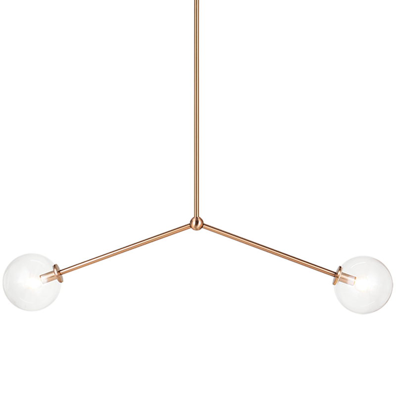 Matteo Lighting Novo C81702AGCL round glass chandelier in Aged Gold Brass with clear glass