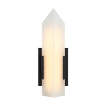 Load image into Gallery viewer, Matteo Lighting Rigio LED alabaster vanity light in Matte Black