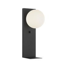 Load image into Gallery viewer, Matteo Lighting Stanley S17801MB wall sconce in Matte Black with Frosted Glass