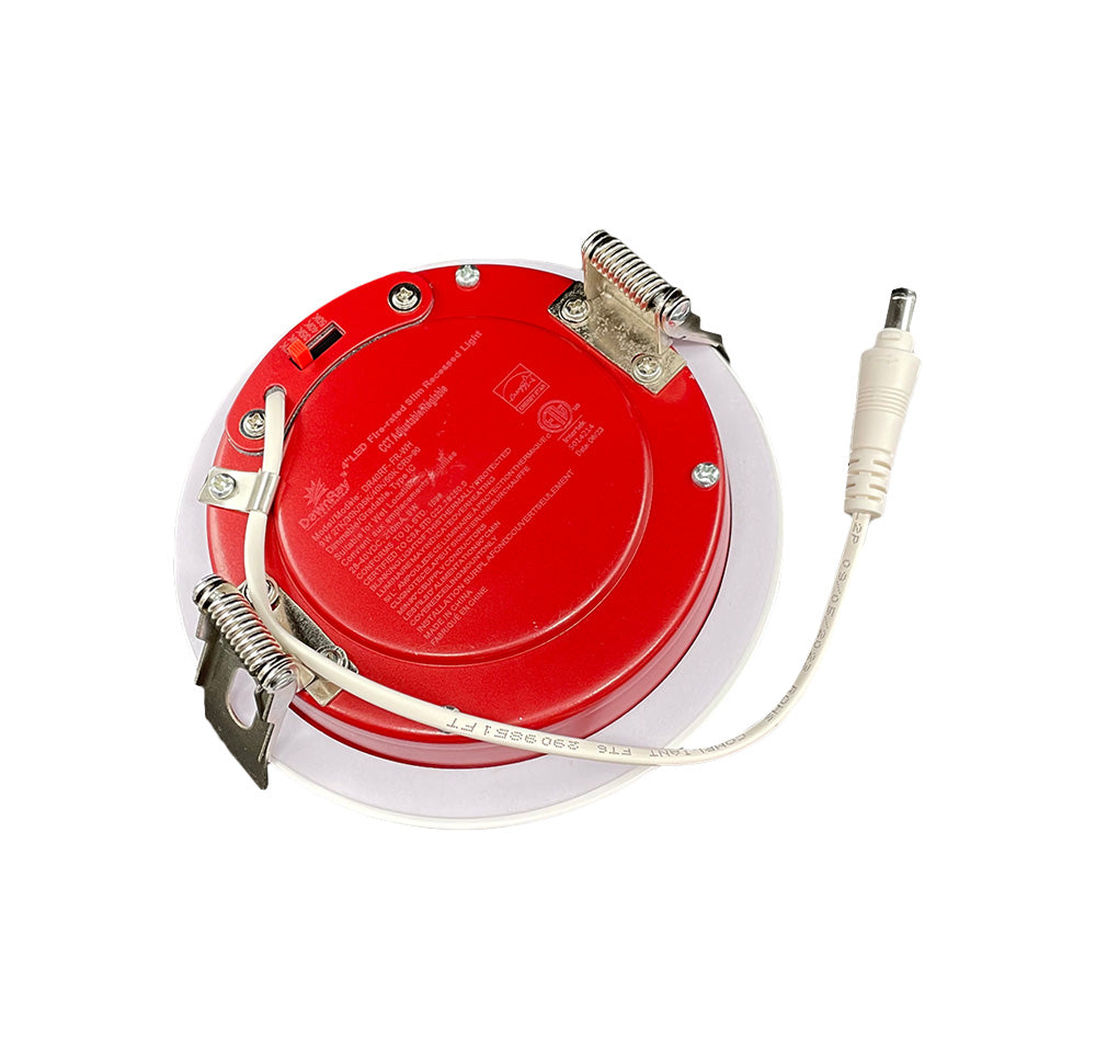 DawnRay DR40RF-FR 4-inch fire-rated 5CCT slim LED recessed light