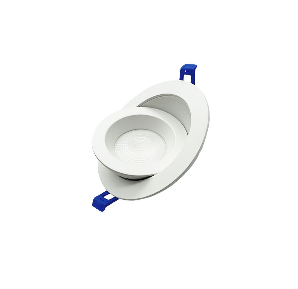White 4-inch 5CCT anti-glare gimbal recessed LED light