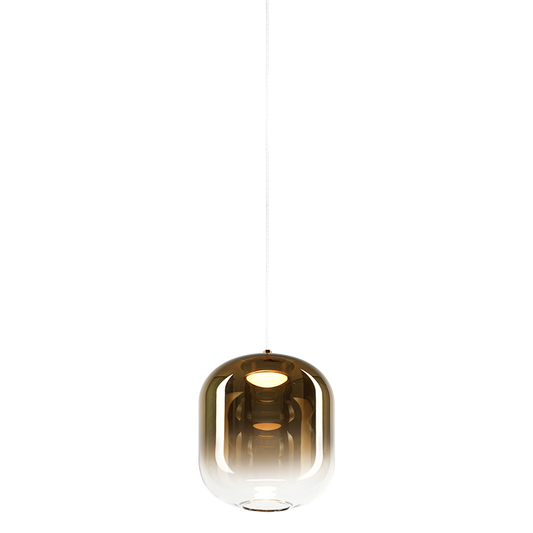 Matteo Lighting Refrax C37401AGAG LED pendant with gradient gold glass