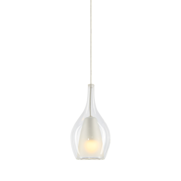 Matteo Lighting Jericho C37501CHCL pendant in Chrome with clear glass