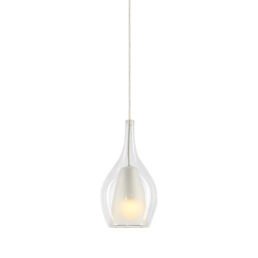 Matteo Lighting Jericho C37501CHCL pendant in Chrome with clear glass