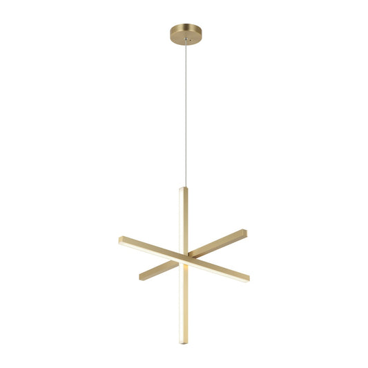 Matteo Lighting Crosley C38924BG LED chandelier in Brushed Gold