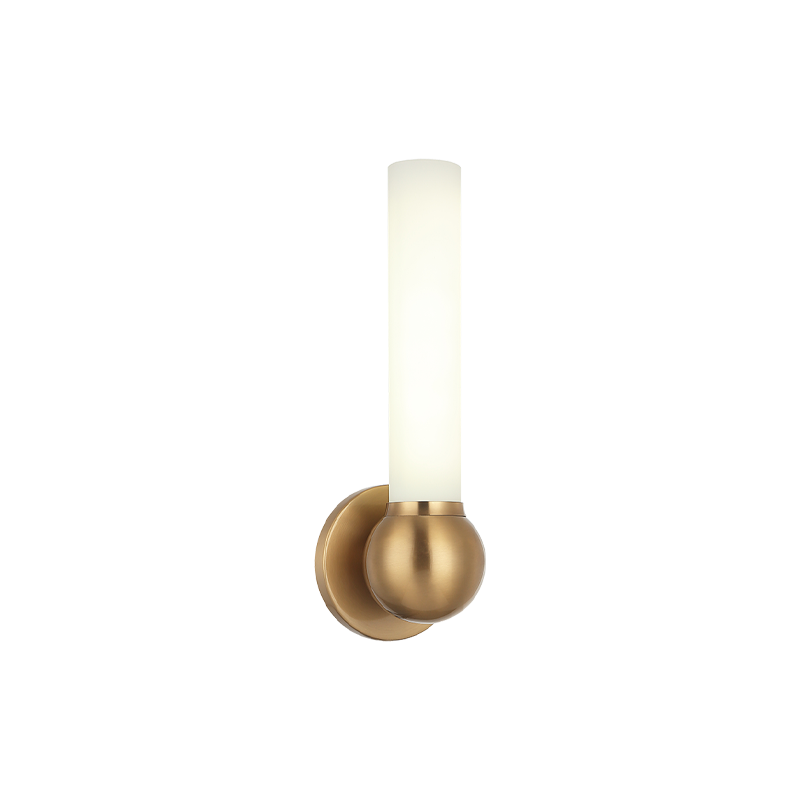 Matteo Lighting Pierce S00601AG Aged Gold Brass Wall Sconce
