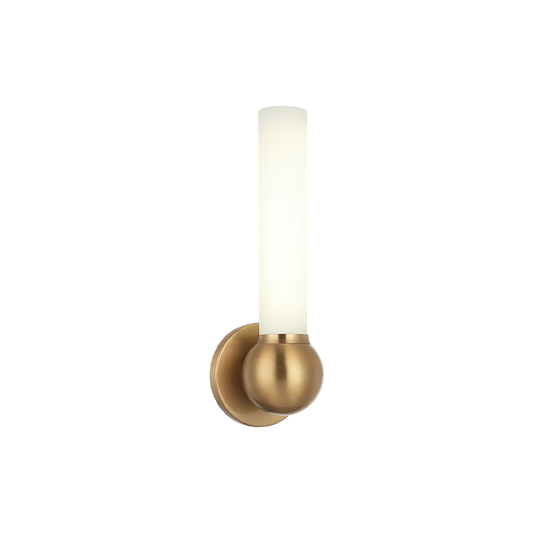 Matteo Lighting Pierce S00601AG Aged Gold Brass Wall Sconce