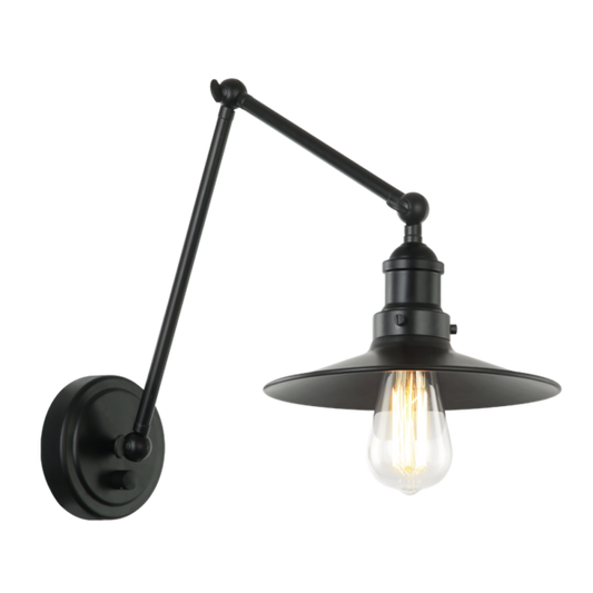 Matteo Lighting Brixson S01211BKBK Black Wall Sconce
