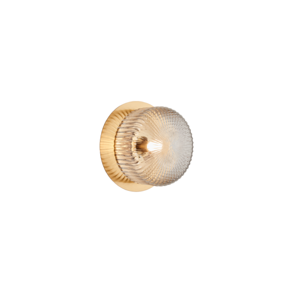 Matteo Lighting Knobbel S01301AGCL Aged Gold Brass Clear Wall Sconce