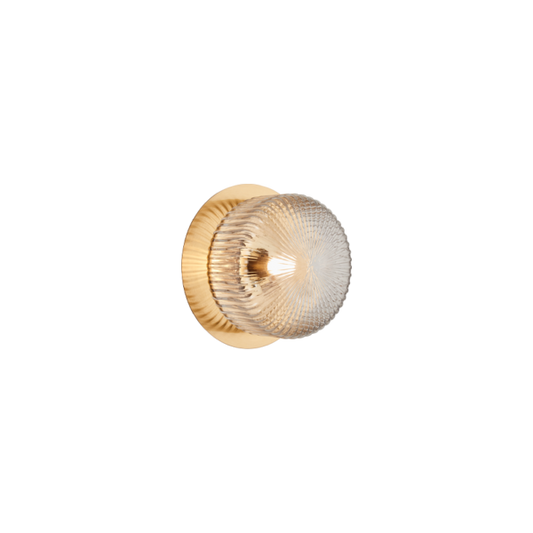 Matteo Lighting Knobbel S01301AGCL Aged Gold Brass Clear Wall Sconce