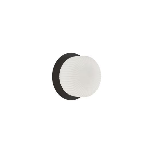 Matteo Lighting Knobbel S01301MBOP Matte Black Opal Wall Sconce