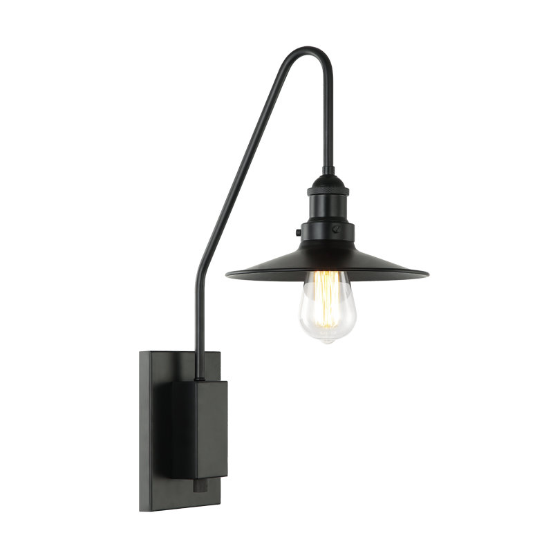 Matteo Lighting Bingrahm S01511BKBK Black Wall Sconce