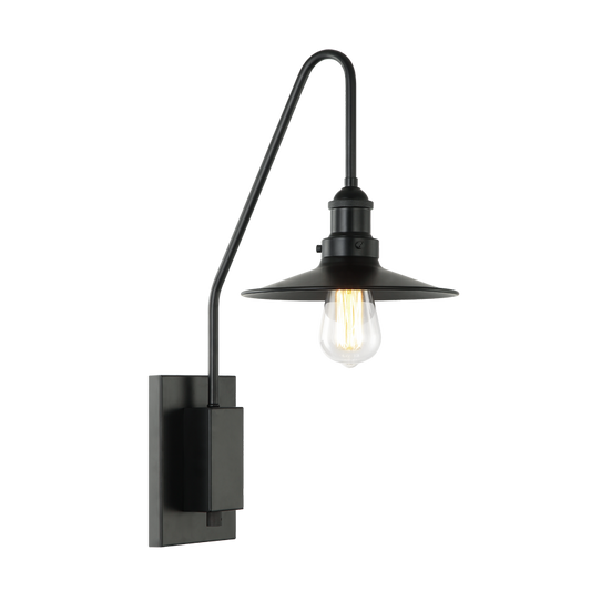 Matteo Lighting Bingrahm S01511BKBK Black Wall Sconce