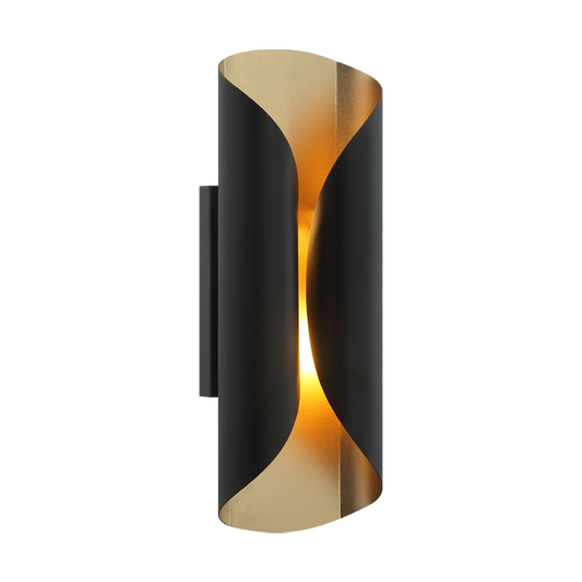 Matteo Lighting Ripcurl S01612MB Matte Black Wall Sconce