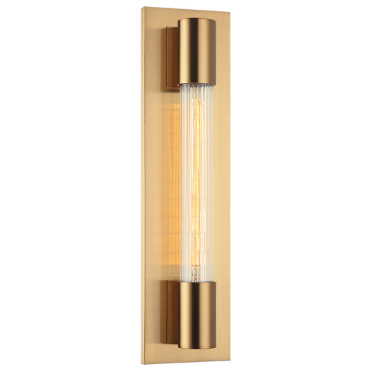 Matteo Lighting Riely S02401AG Aged Gold Brass Wall Sconce