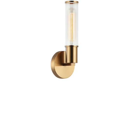 Matteo Lighting Klarice S02811AG Aged Gold Brass Wall Sconce