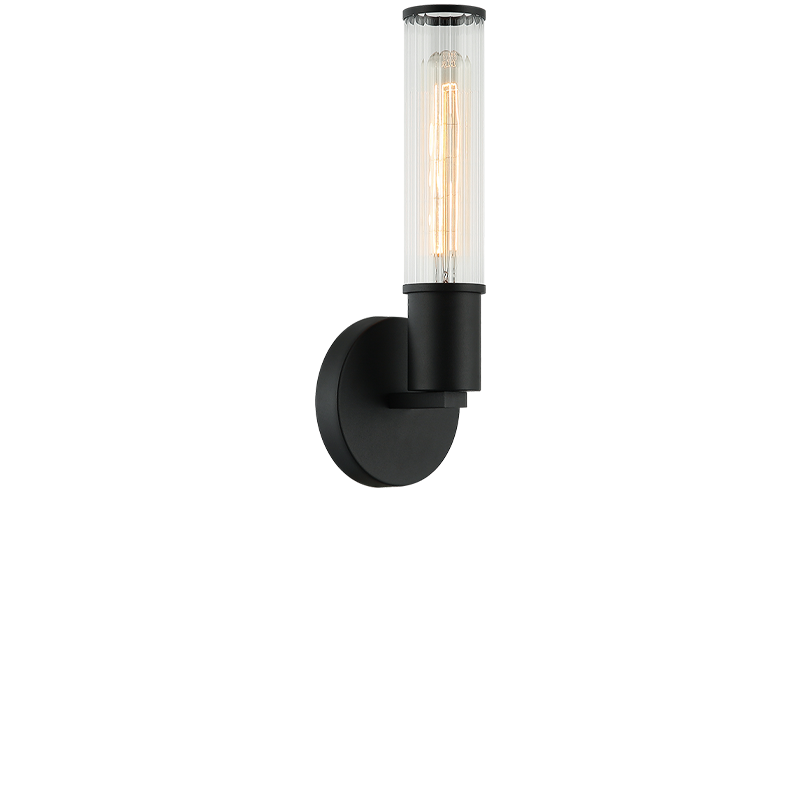 Matteo Lighting Klarice S02811MB Matte Black Wall Sconce