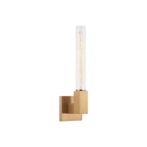 Matteo Lighting Odelle S03101AG Aged Gold Brass Wall Sconce