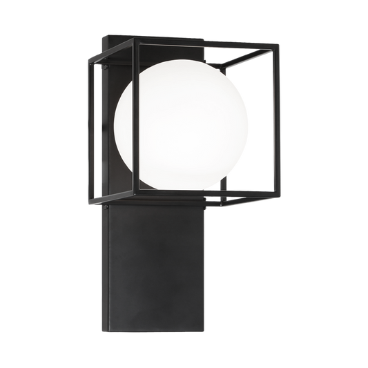 Matteo Lighting Squircle S03801BK Black Wall Sconce