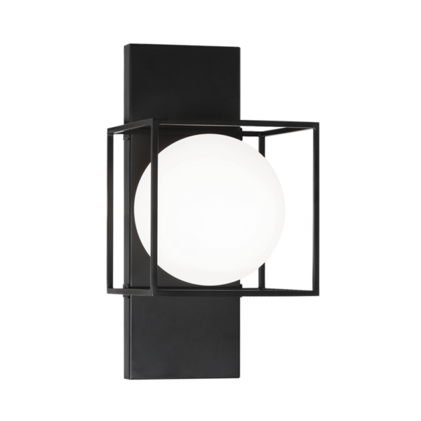 Matteo Lighting Squircle S03811BK Black Wall Sconce