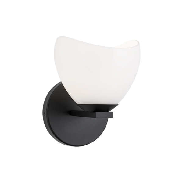 Matteo Lighting Uptowne S04201BKOP Black Opal Wall Sconce