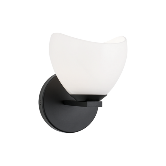 Matteo Lighting Uptowne S04201BKOP Black Opal Wall Sconce