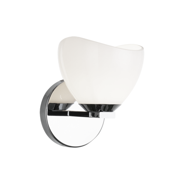 Matteo Lighting Uptowne S04201CHOP Chrome Opal Wall Sconce
