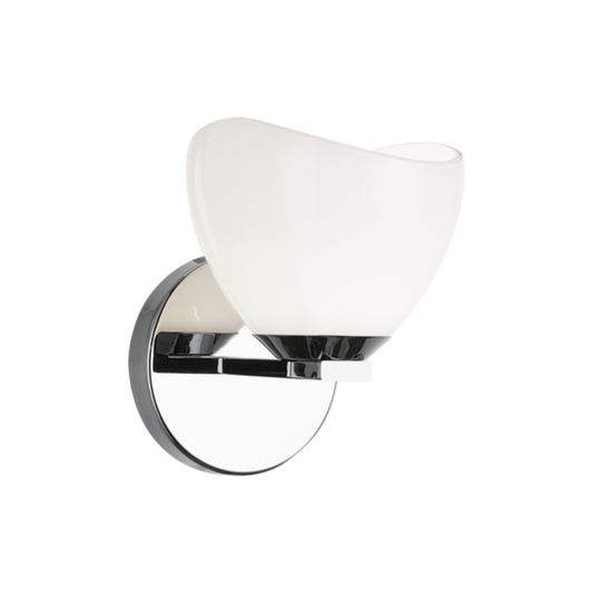 Matteo Lighting Uptowne S04201CHOP Chrome Opal Wall Sconce