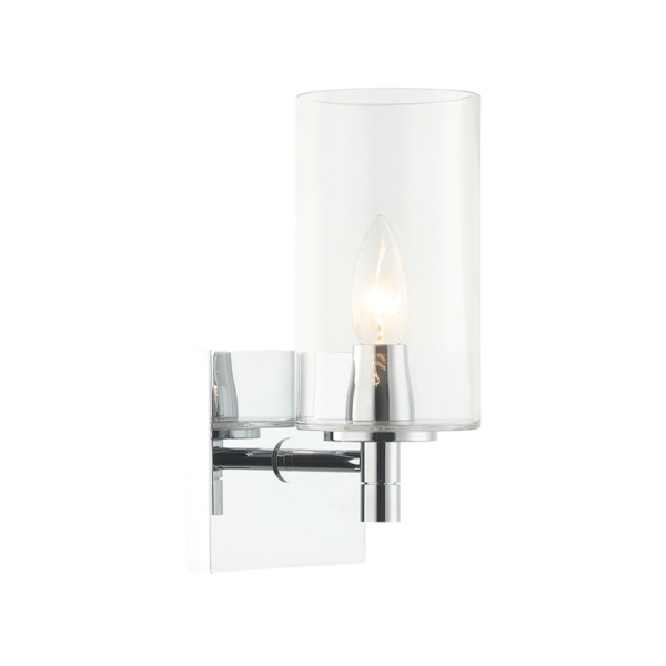 Matteo Lighting Candela S04901CHCL Chrome Clear Wall Sconce