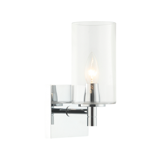 Matteo Lighting Candela S04901CHCL Chrome Clear Wall Sconce