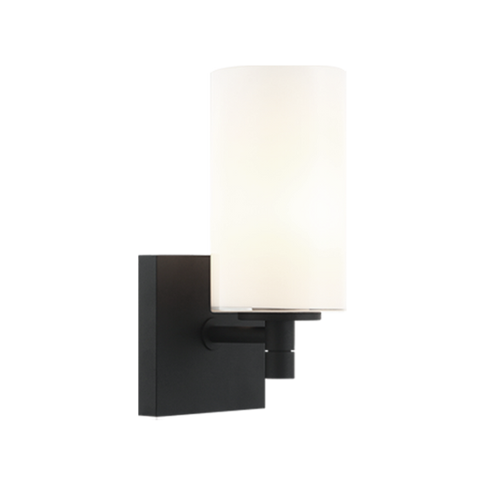 Matteo Lighting Candela S04901MBOP Matte Black Opal Wall Sconce